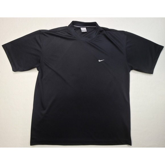 Nike Mesh‎ Shirt Mens XL Black Short Sleeve Embroidered Y2K Tag - Picture 1 of 7